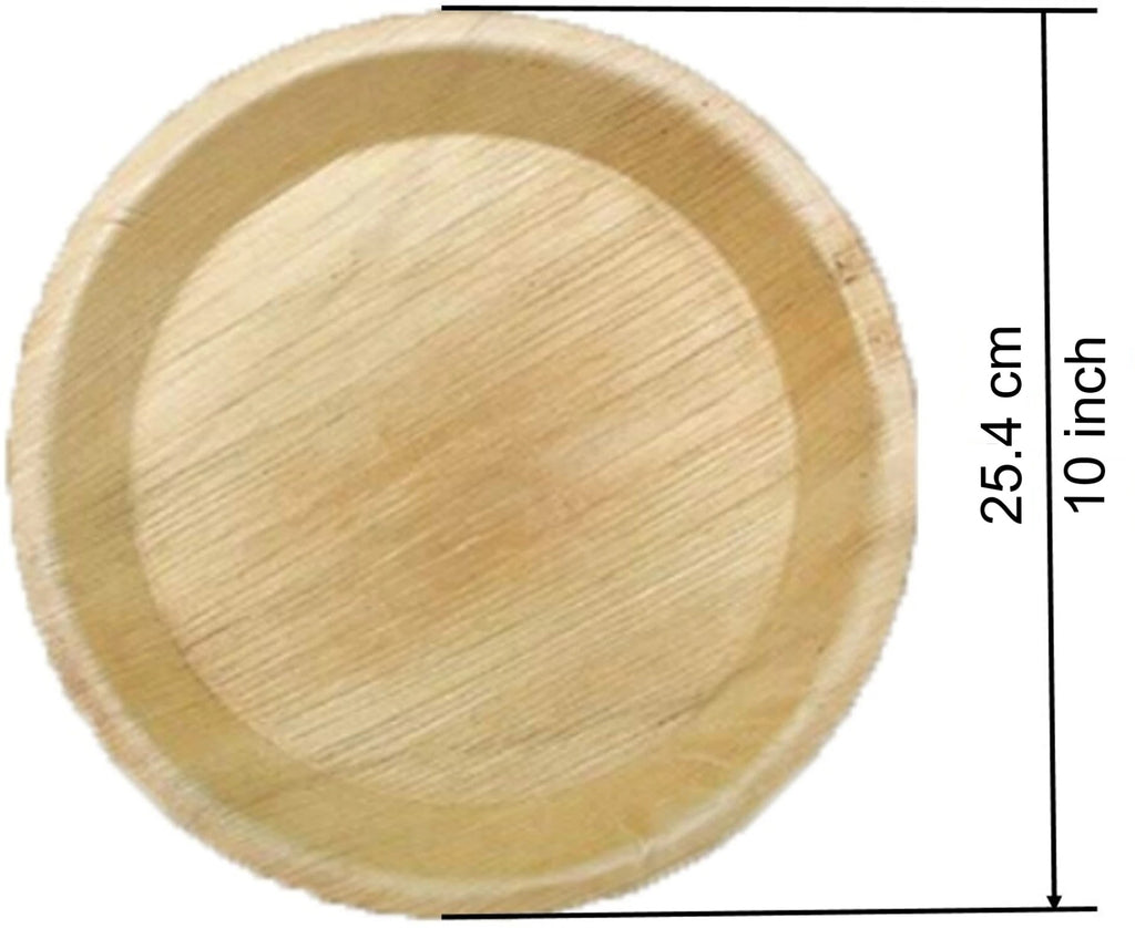 EvyuneWare™ Areca Leaf Round Plates | Biodegradable, Eco-Friendly, Easy Disposable for Wedding, Party Events