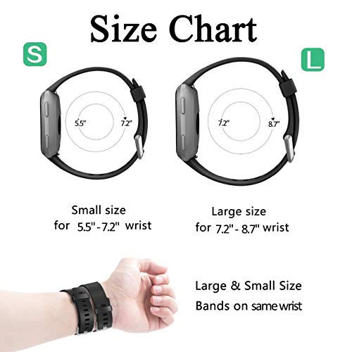 Evyune® Silicone Classic Strap for Fitbit Versa/Versa Lite/Versa 2 (Watch Not Included)