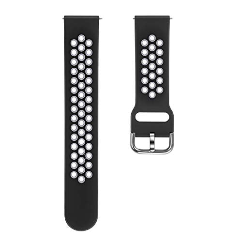 Evyune® Silicone Perforate Modern Sport Strap for Fitbit Versa/Versa Lite/Versa 2 / Versa SE (Watch Not Included)
