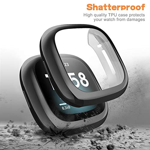 Evyune® Scratch Proof Protective TPU Watch Cover for Fitbit Versa 3/ Versa Sense only (Watch not Included)