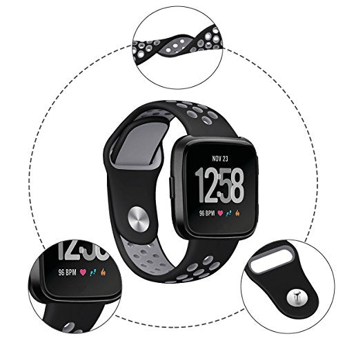 Evyune® Silicone Perforate Sport Strap for Fitbit Versa/Versa Lite/Versa 2 / Versa SE